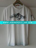white cotton print t-shirt