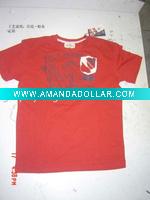 red cotton print t-shirt