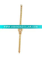 Golden hand chain watch