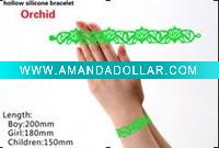 Wholesale silicon hollow out bracelet and silicon necklace and silicon hollow out watches