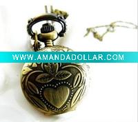 Vintage unique elegant pocket watch necklace