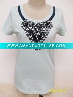 Wholesale OEM designed women Beaded t-shirt factory 2011 supplier