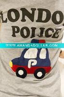 Wholesale Women fashion off shoulder T-shirt with flock print