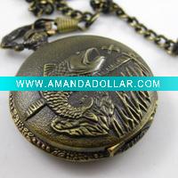 Wholesale [HB9005H] Bronze metal Antique Style Pocket Chain Watch Fashion watches top brand