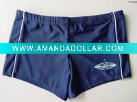 Wholesale Marine blue men swimwear with logo print