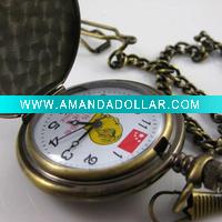 Wholesale [HB9005C] Bronze Antique Mao zedong Stylew Quartz Pocket Watch with Chain