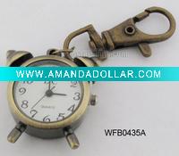 Watch key chain, alarm clock