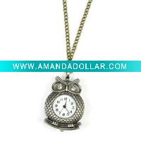 Wholesale Exquisite owl watch necklace NKE8028