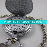 Wholesale [HB9006A] Exquisite ladies flower pocket watch with chain