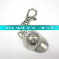 novelty key chain watch-baseball hat
