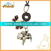 Wholesale Fashion Alloy Unique Chain Angel Shape Quartz Watch Necklace D00555o