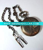 Antique pendant watch embossed Eiffel Tower