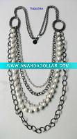 Wholesale fashion multi chains with pearl necklace jewelry