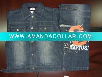 Wholesale Children Jeans with Jacket and Trousers