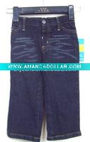 Wholesale stock brand fashion kid denim jeans