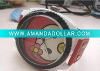 Wholesale red graffiti watch,fashion catrtoon girl watch, colorful korea watch