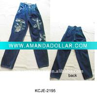 Wholesale stock children jeans trousers /children jeans pants stock