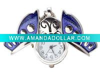 Wholesale Fashion digital watch keyring butterfly pocket clock key ring promotion souvenir keyfob cute key chain cute key chain keychain