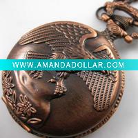 Wholesale [HB9003B] Eagle Figure vintage steel fashion pocket watch