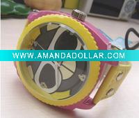 Wholesale wholesale graffiti watch,fashion catrtoon watch, colorful korea watch