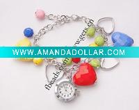 Wholesale fashion watch bracelet,iron chain with acrylic bead