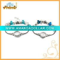 Wholesale Colorful Bead Bracelet Bead Chain Wrist Watch 030588