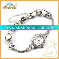Wholesale Colorful Bead Bracelet Bead Chain Wrist Watch 030586