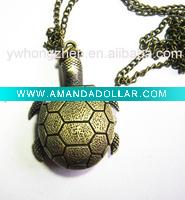 Wholesale Vintage Antique Bronze Tortoise Pendant Quartz Pocket Watches