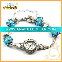 Wholesale Colorful Bead Bracelet Bead Chain Wrist Watch 030585