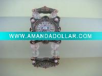 Fashion Bracelet/glass Bracelet/with Antique Cooper Plating Bracelet/watch Shape Bracelet/handmade Bracelet