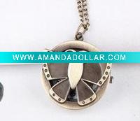 Fashion Jewellry-New Arrival Hollow Out Butterfly Watch Necklace