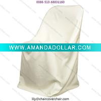 Ivory Polyester Folding Chair Cover