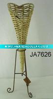 corn husk woven vase