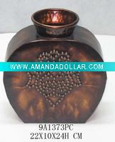 Wholesale metal vase with nail head design