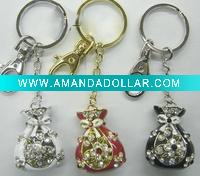 Wholesale Fashion Metal Swaroski Rhinstone Enamel Vase Key Chain , Key Ring SY11433