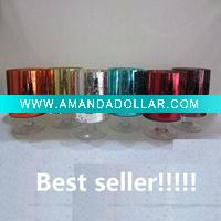 colored metalized hurricane holder