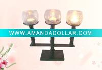 Wholesale (candelabra) black metal candle holder