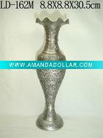 elegant pewtering metal vase