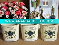 metal flower vase