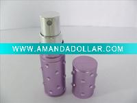 Wholesale Aluminum perfume bottle with violet acrylic gemstone