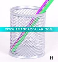 Wholesale metal meash pen holder,pencil vase
