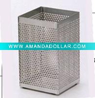 Wholesale metal mesh pen holder,pencil vase,office stationery set