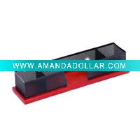 Wholesale desk organizer with wooden bottom