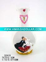 Wholesale New design polyresin glass vase wedding gifts