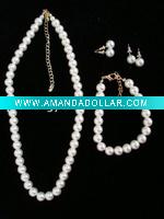 Wholesale glass pearl jewelry set