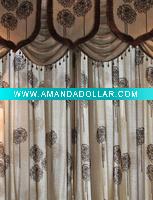 Wholesale flocking sunscreen curtain fabric