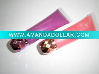 Wholesale Shimmer lip gloss in soft tube with diamond shape lid