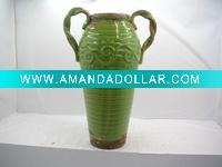 green porcelain vase