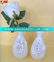 Glazed Vase With Flower