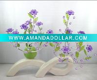 white ceramic vase Wood frame